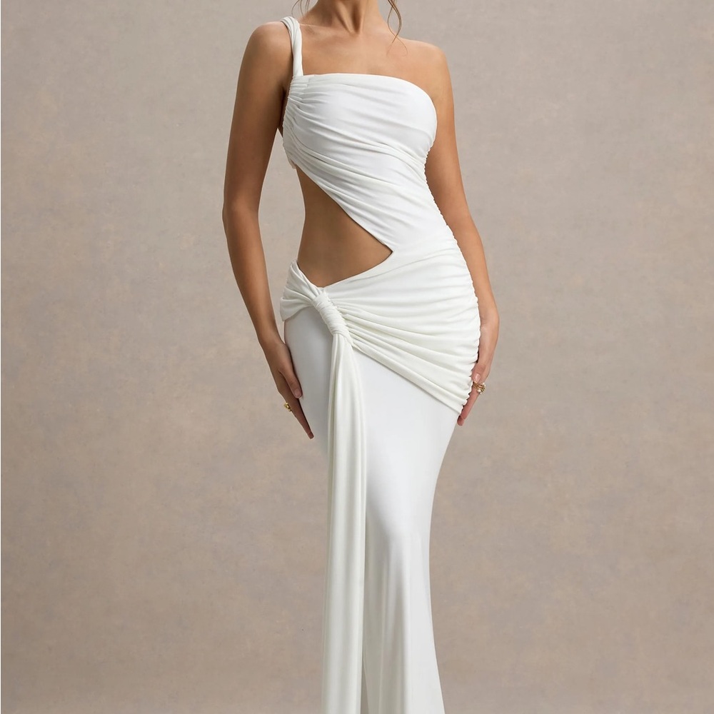 Club L London White One Shoulder Dress